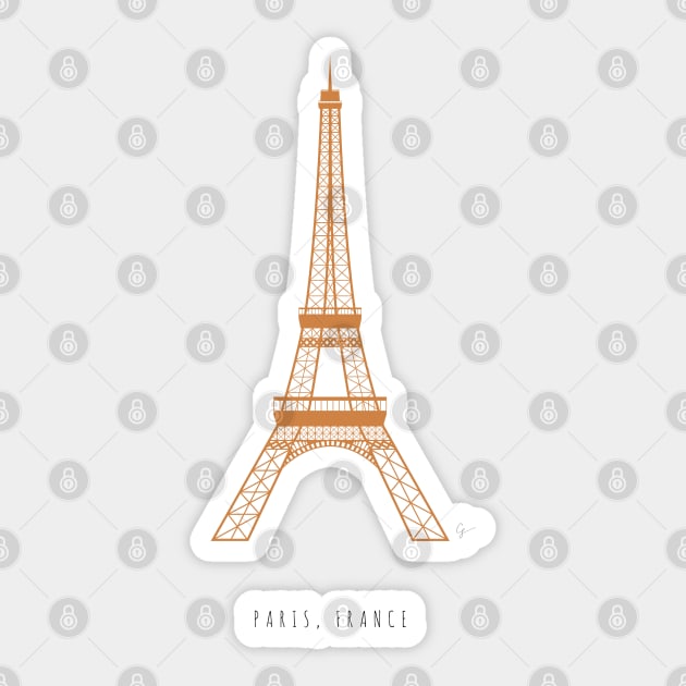 Paris Eiffel Tower Vintage Aesthetic Sticker by lymancreativeco